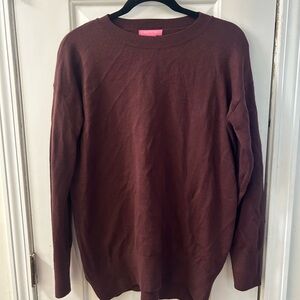 Isaac Mizrahi women’s  Maroon Crewneck Sweater
